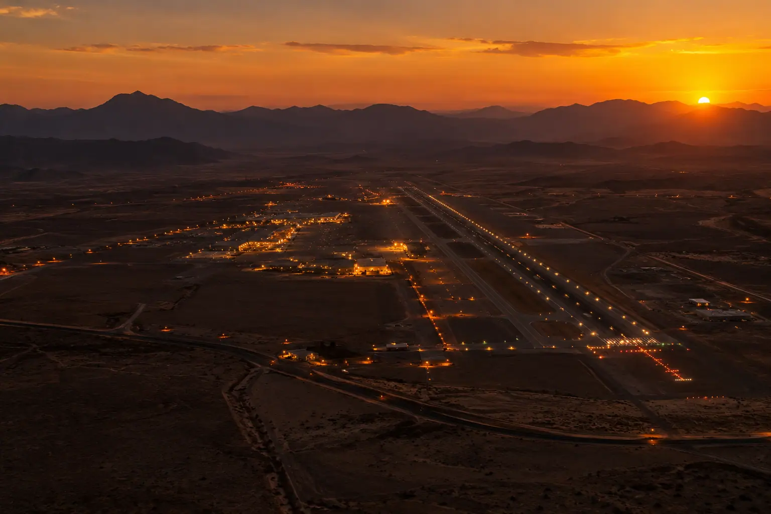 Phoenix at night from above