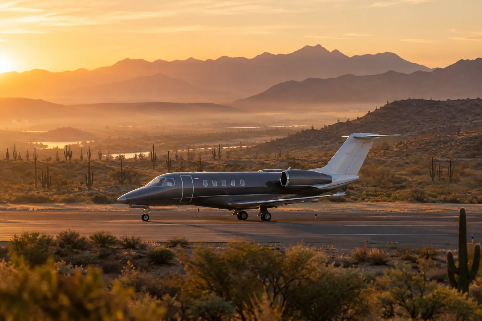 Light jet on the ramp